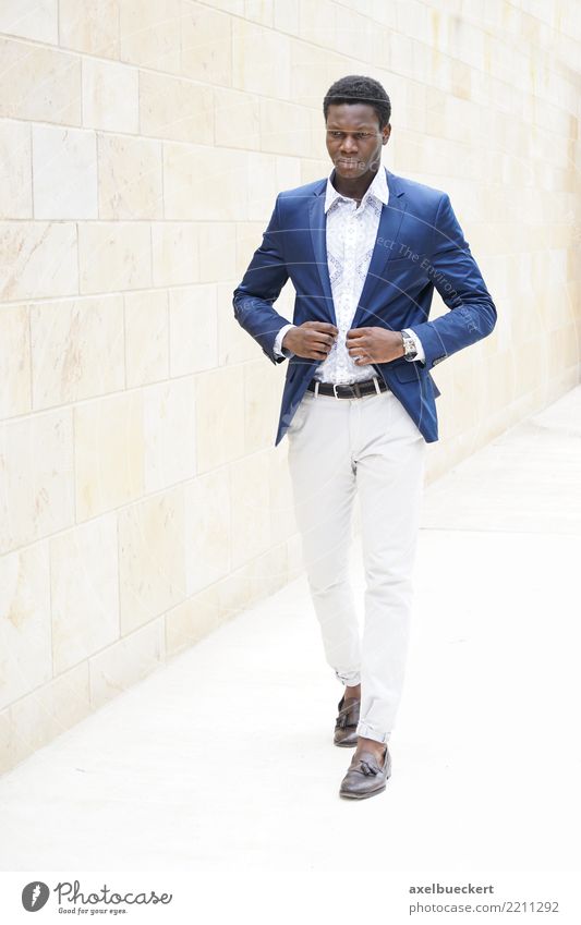 fashionable young african man Lifestyle Luxury Elegant Style Business Human being Masculine Young man Youth (Young adults) Man Adults 1 18 - 30 years Fashion