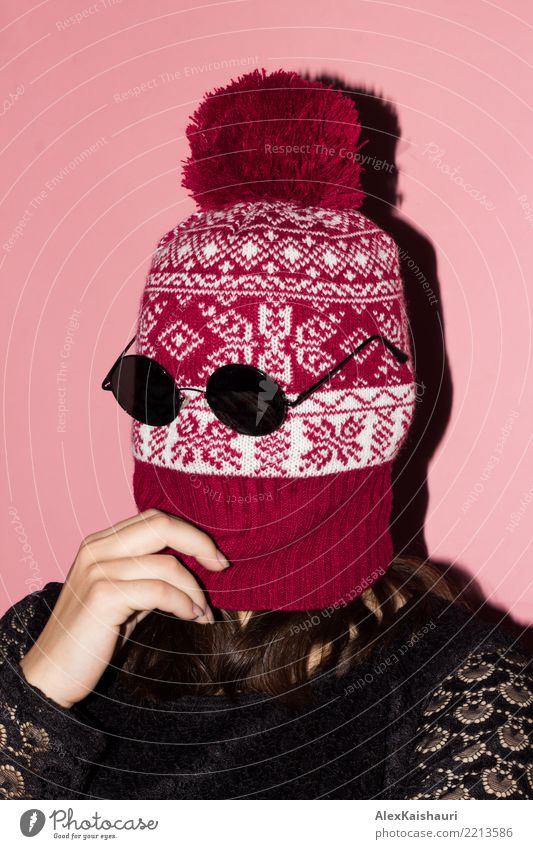 Fashion robber hat christmas portrait Lifestyle Joy Winter Winter vacation Night life Party Club Disco Feasts & Celebrations Hallowe'en Christmas & Advent