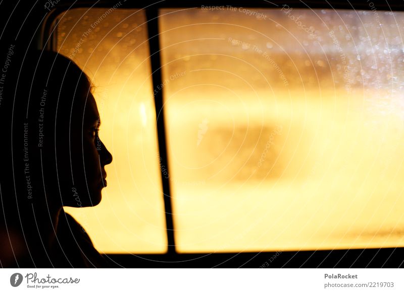 #A# driving home Art Esthetic Car Window Window pane Taxi Looking Far-off places Blur Woman Future Futurism Forward-looking Dream Dream of the future