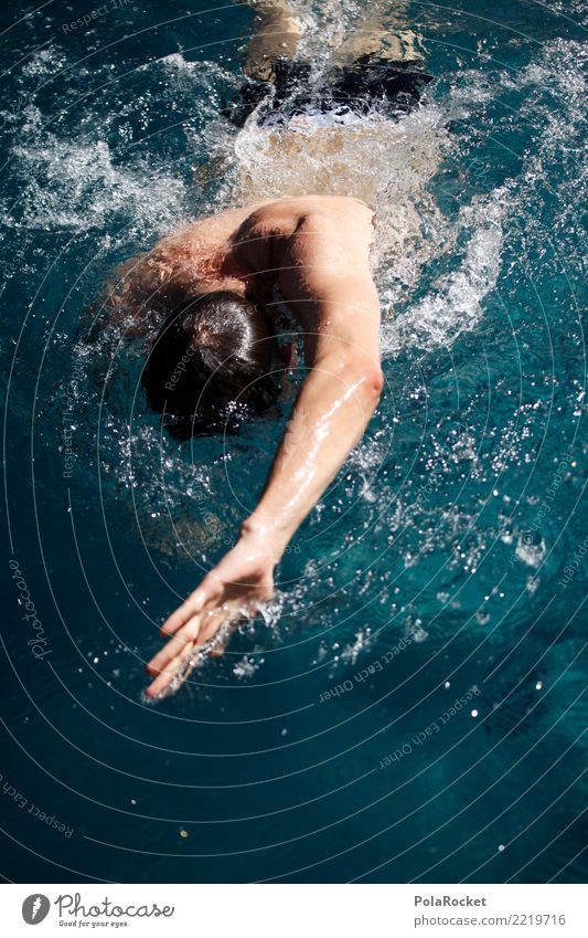 #A# Water sports Art Work of art Esthetic Swimmer (professional sportsman) Fishing float Aquatics Swimming & Bathing Man Power Energy Balance Crawl (swim)