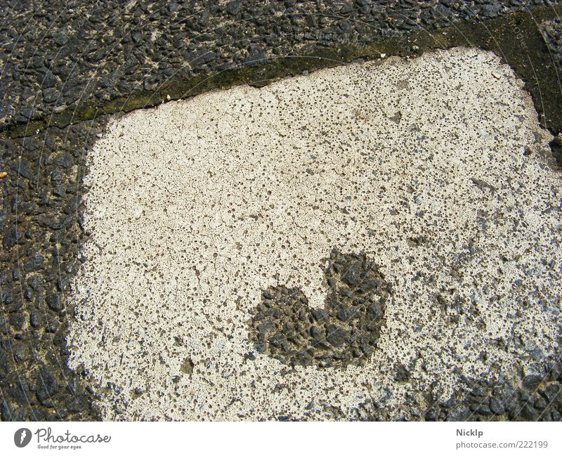 A heart on a white painted paving stone (graffiti) <3 Heart Love Sign symbol symbolic Happy Structures and shapes Romance Emotions Infatuation pretty Authentic