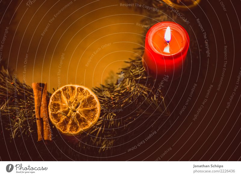 Advent wreath II Well-being Meditation Living or residing Decoration Christmas & Advent Warmth Candle Illuminate Bright Red Moody Hope Tradition