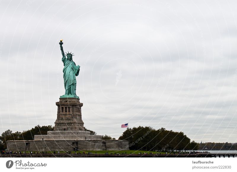 The Freedom ST Vacation & Travel Tourism Trip Sightseeing City trip Manmade structures Tourist Attraction Statue of Liberty Steel Sign Gray Green Colour photo