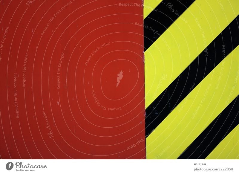 Linear Colors | Procrastination Signage Warning sign Sharp-edged Crazy Attentive Design Colour Safety Stripe Striped Yellow Black Red Warning colour Clue