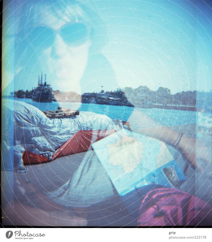 You too Vacation & Travel Summer Summer vacation Sun Human being 1 Landscape Brash Happiness Funny Blue Joy Passion Colour photo Exterior shot Lomography Day