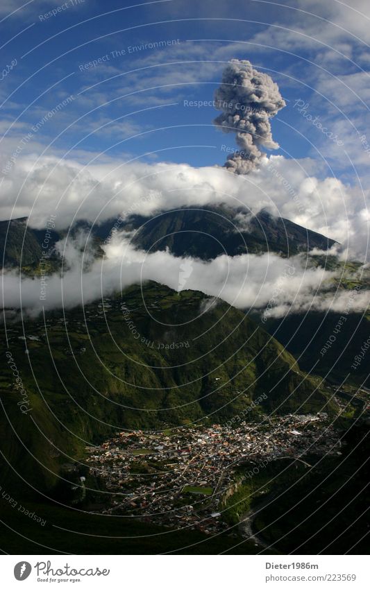 volcano Vacation & Travel Adventure Expedition Mountain Environment Nature Landscape Air Earth Sky Clouds Volcano Threat Dangerous Disaster South America