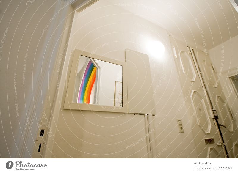 Rainbow in the mirror Living or residing Flat (apartment) Interior design Decoration Room Manmade structures Building Architecture Wall (barrier)