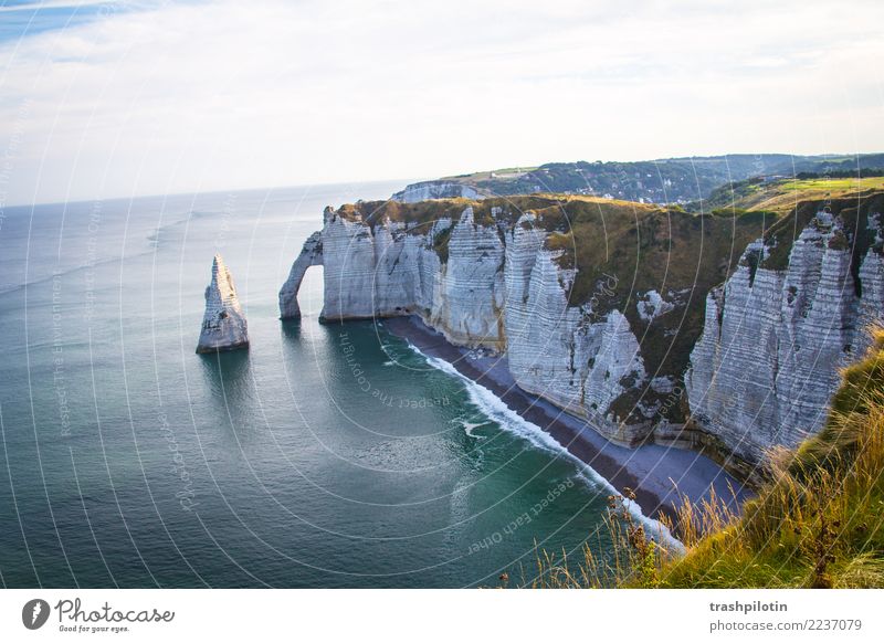 etretat North Sea Étretat France Normandie Landscape Limestone rock Ocean Autumn Nature Back-light