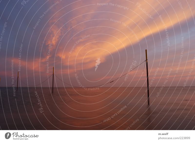 morning glory Vacation & Travel Far-off places Freedom Ocean Langeoog North Sea Environment Nature Water Sky Sunrise Sunset Autumn Weather Beautiful weather