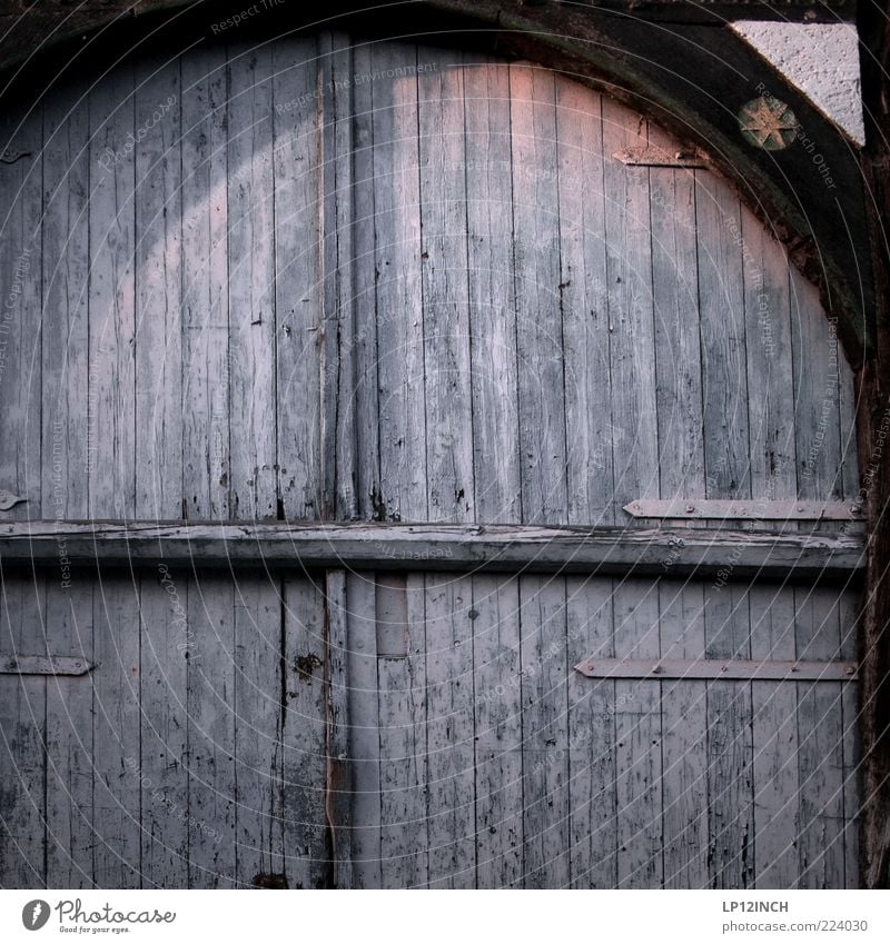 The Doors VII Old town Building Wood Blue Design Stagnating Gate Entrance Barn Barn door Wooden gate Wooden door Closed Joist Slate blue Colour photo