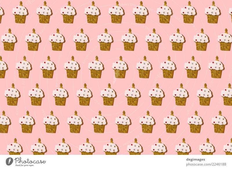 Muffin repeated pattern Dessert Design Happy Decoration Wallpaper Feasts & Celebrations Birthday Art Delicious Cute Pink background Seamless cake Tasty Cupcake