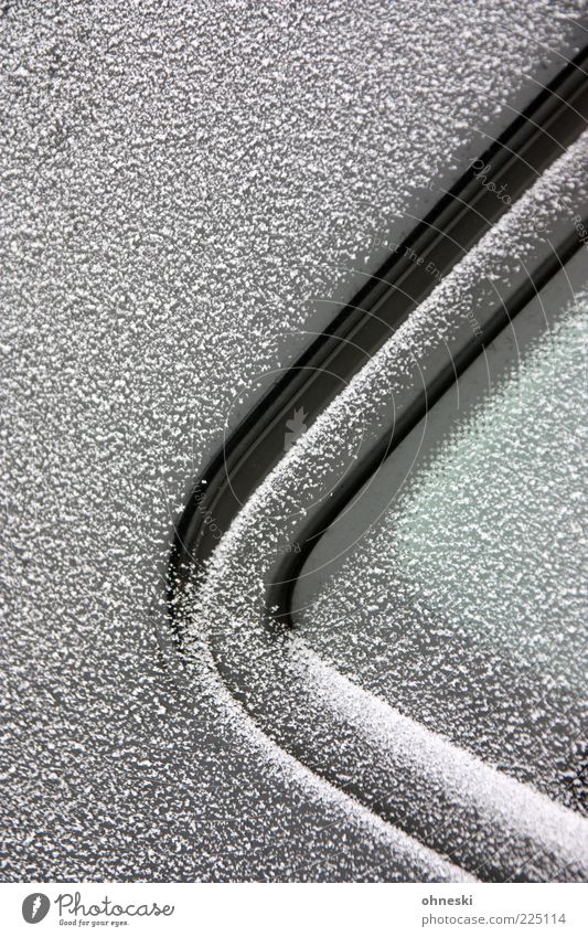 freezing Climate Weather Ice Frost Snow Vehicle Car Cold Round Arch Precipitation Colour photo Abstract Structures and shapes Corner Detail Section of image