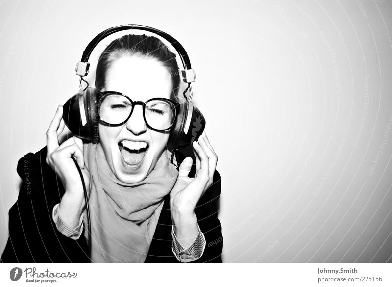 I'm taking off!!!! Lifestyle Joy Well-being Music Headphones Dance Listen to music Eyeglasses Scarf To enjoy Authentic Happiness Happy Beautiful Modern Positive