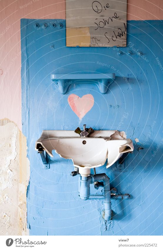 lovely Decoration Mirror Wallpaper Bathroom Old Esthetic Authentic Dirty Simple Happiness Modern Beautiful Blue Pink Mysterious Transience Sink