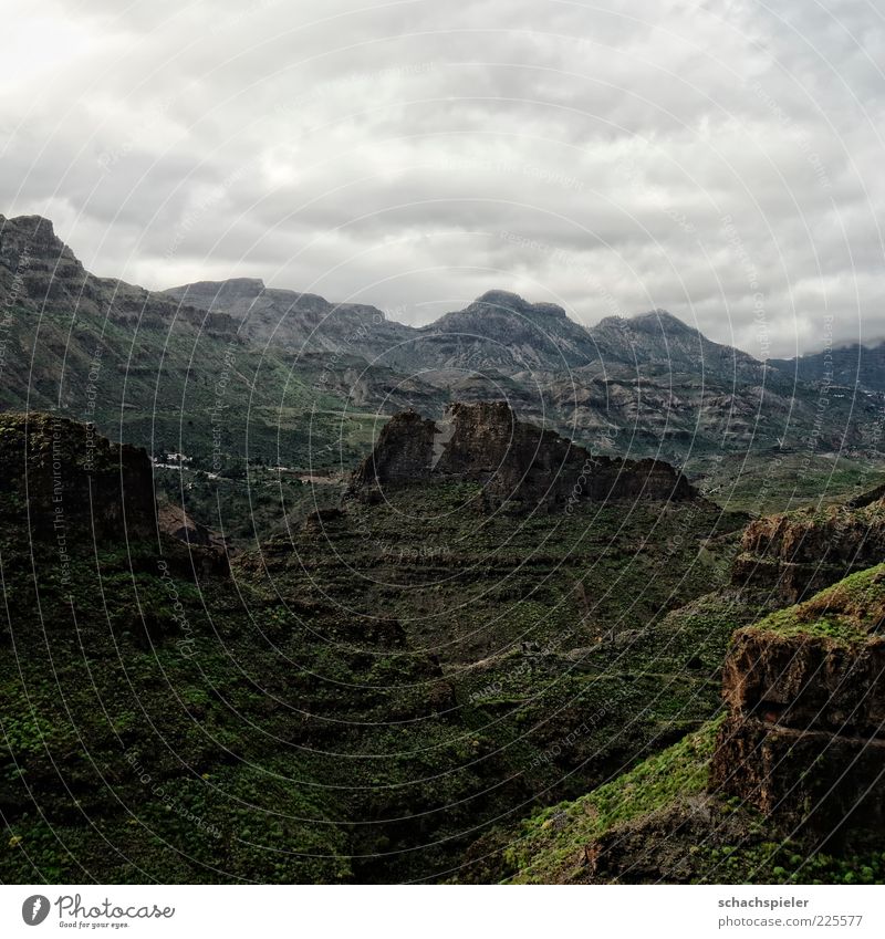 La Fortaleza Vacation & Travel Tourism Mountain Environment Nature Landscape Clouds Bad weather Gran Canaria Canyon Far-off places Colour photo Exterior shot