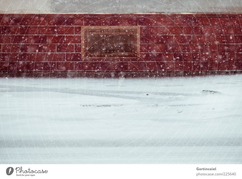 snow flurries Winter Snow Snowfall House (Residential Structure) Street Cold Snowflake Winter mood Colour photo Exterior shot Shallow depth of field