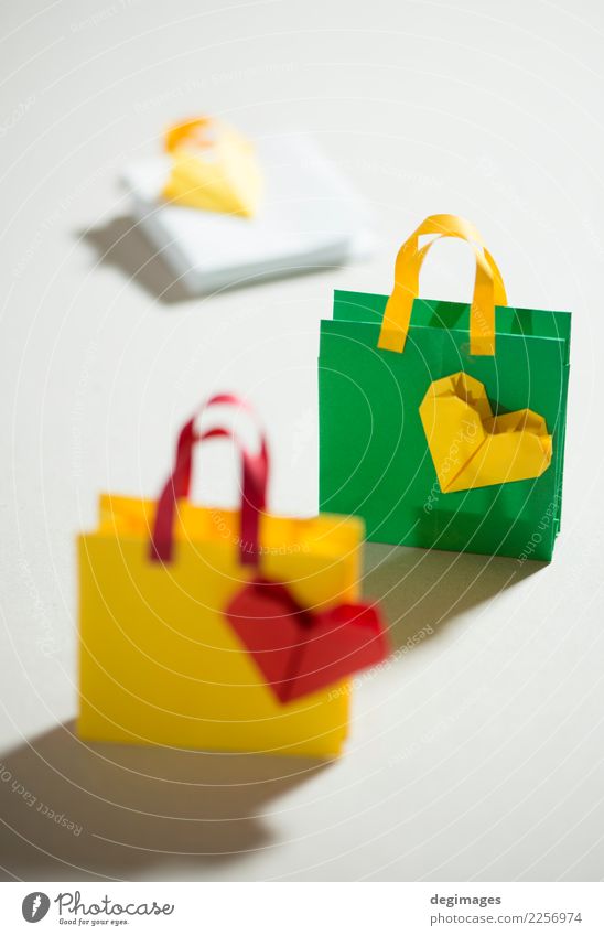 Small Shopping Bags Origami A Royalty Free Stock Photo