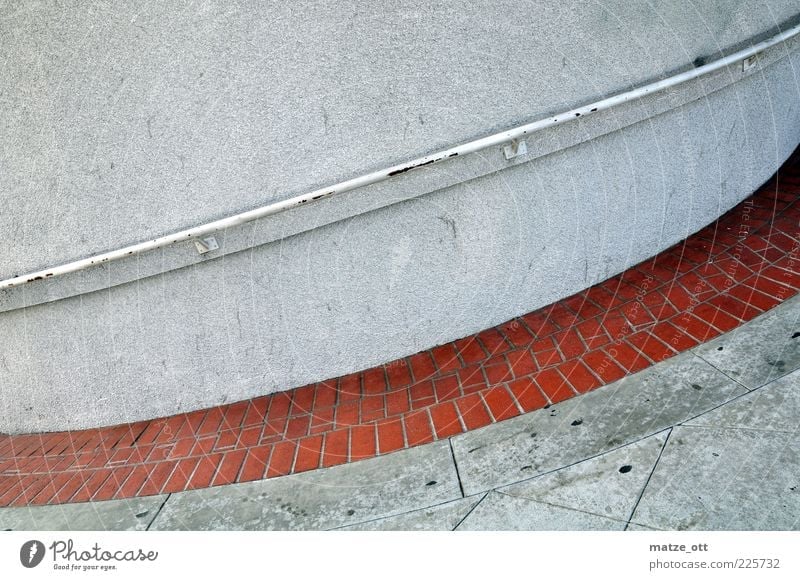 Stairs without steps Architecture Wall (barrier) Wall (building) Handrail Seamless Stone Concrete Stagnating Upward Downward Incline Colour photo Exterior shot