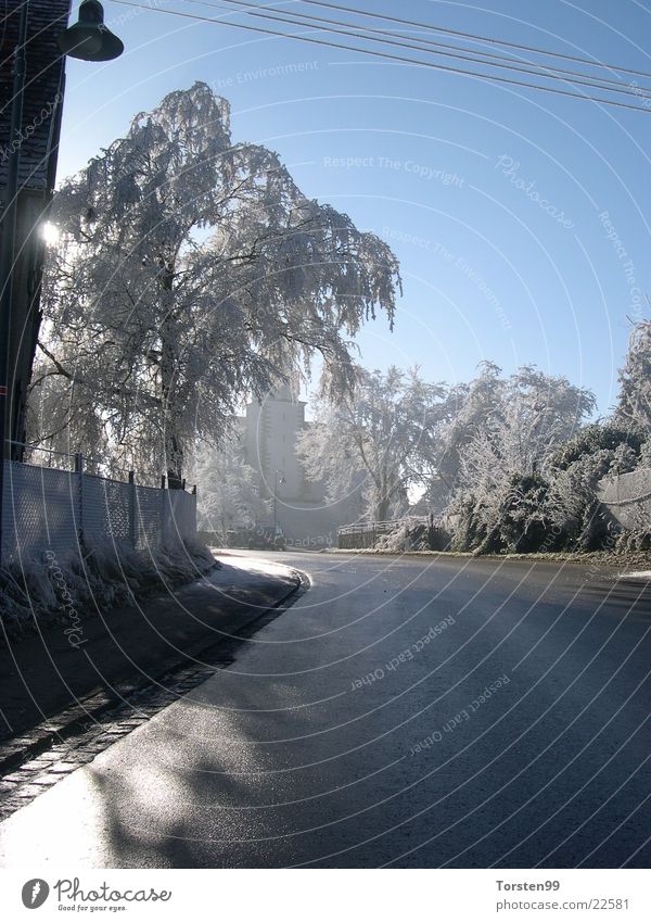 winter beliefs Snowscape Winter Shadow play Transport Frost Hoar frost