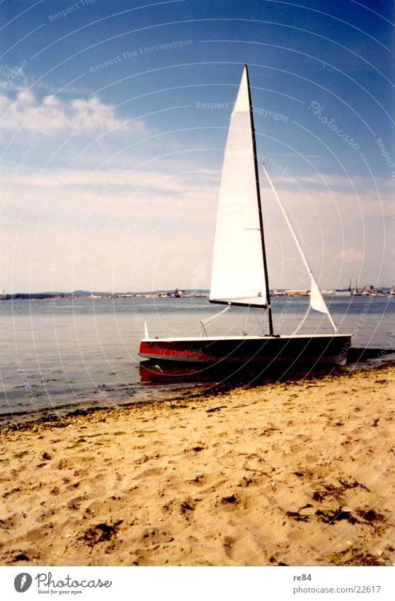 Sailing on the beach in England Beach Loneliness Romance Sports Water sailing boats Sun
