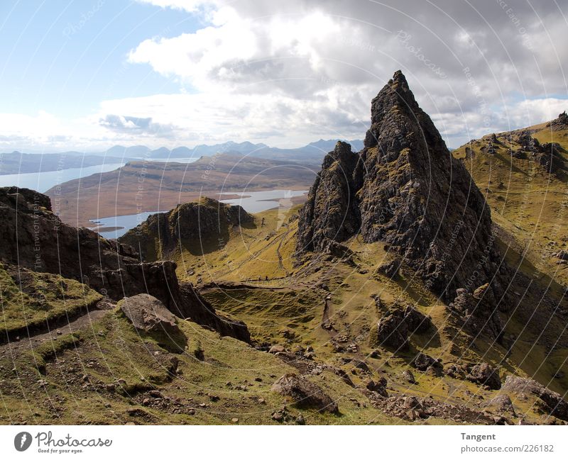 Isle of Skye Environment Nature Landscape Earth Summer Beautiful weather Hill Rock Mountain Peak Canyon Coast Looking Hiking Green Happy