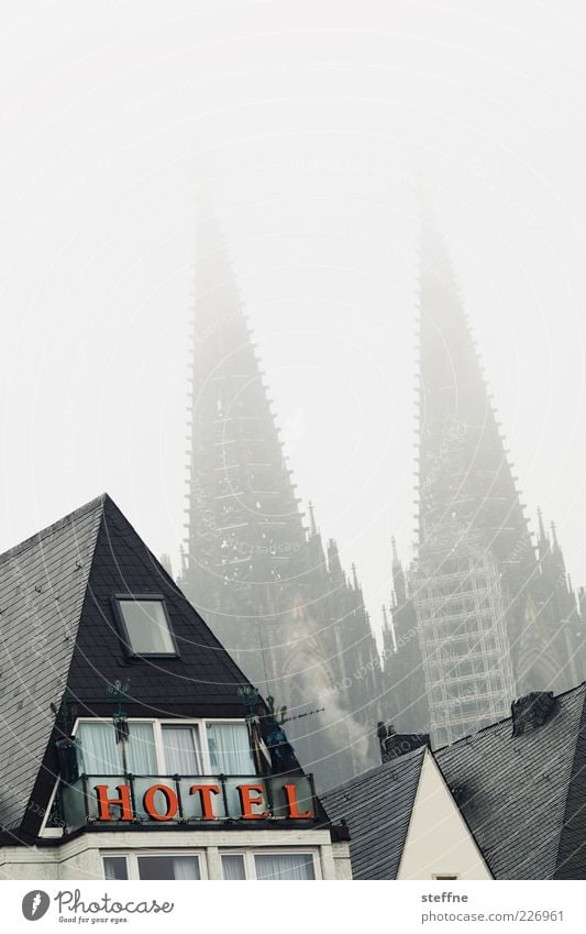 All sights of Cologne at a glance Winter Fog Old town Skyline House (Residential Structure) Church Dome Tourist Attraction Landmark Cologne Cathedral