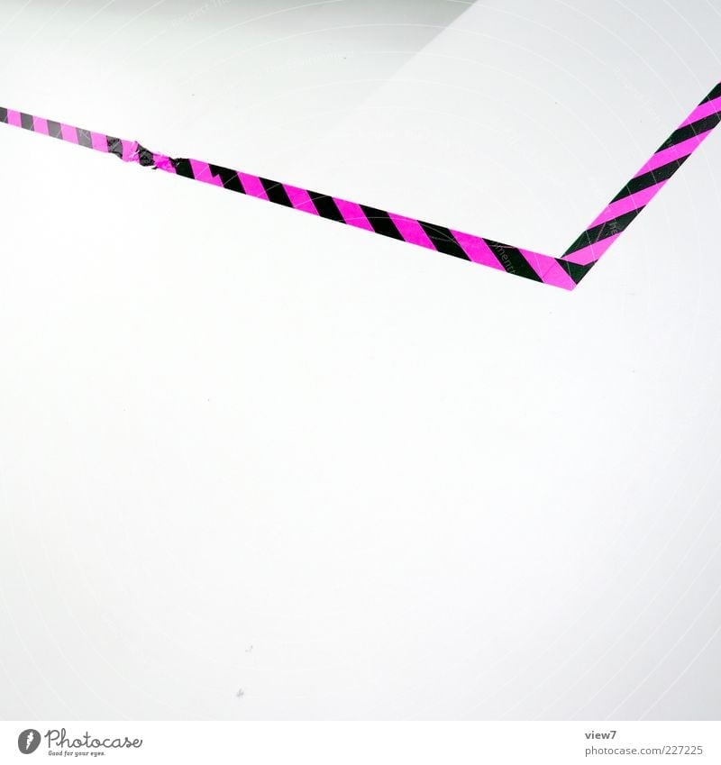 pinc :: Wall (barrier) Wall (building) Line Stripe Authentic Thin Sharp-edged Bright Pink White Beginning Esthetic Arrangement Perspective Change Striped