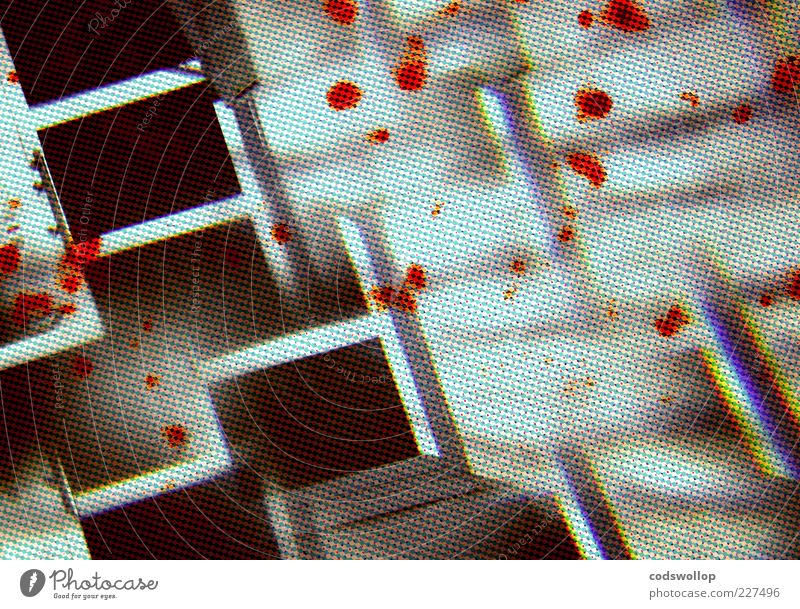 infected Science & Research Exceptional Threat Blue Red Fear Aggression Whimsical Blood Grid Colour photo Experimental Abstract Pattern Blood stain