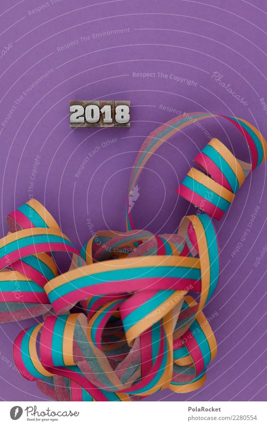 #AS# 2018! Art Esthetic New Year's Eve 2017 Paper streamers Party Party goer Party mood Party service Party night Colour photo Multicoloured Interior shot