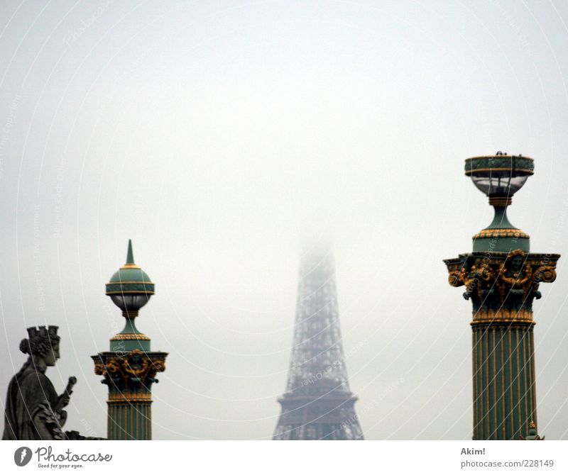 covered "Tour Eiffel"... Art Work of art Paris France Europe Capital city Manmade structures Architecture Tourist Attraction Landmark Monument Eiffel Tower Old