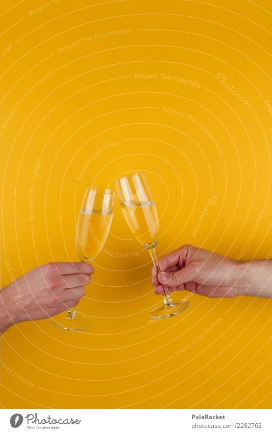 #AS# Cheers Guys Art Esthetic Glass Sparkling wine Champagne glass Champagne bubbles Toast Congratulations Feasts & Celebrations Together Happy Alcoholic drinks