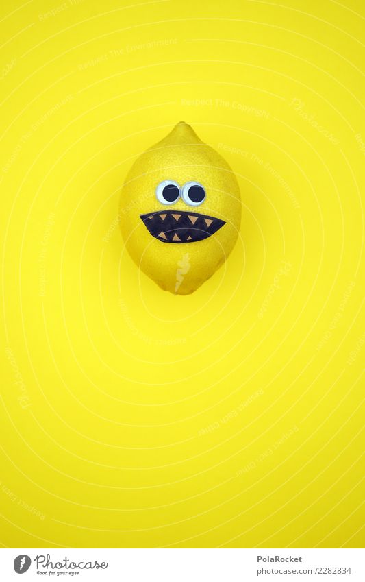 #AS# Mr. Sauer Fitness Sports Training Diet Creativity Lemon Face Experimental Funny Sour Handicraft Sense of taste Crazy Fruit Yellow Laughter Eyes Idea