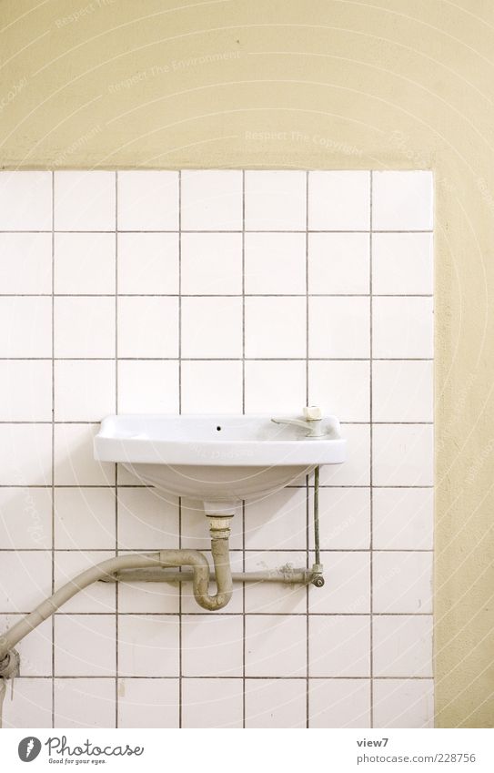 News about hygiene :: Arrange Room Bathroom Concrete Line Stripe Authentic Modern Beginning Design Elegant Pure Sink Tap Tile Hand basin Colour photo