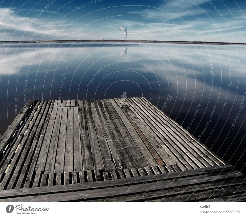 stepping stone Energy industry Coal power station Environment Nature Landscape Sky Clouds Horizon Climate Beautiful weather Coast Beach Lake Lausitz forest