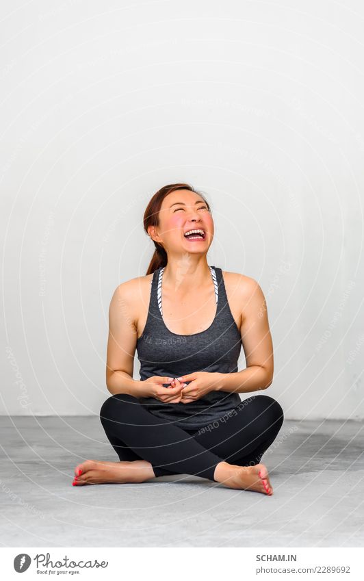 Yoga students showing different yoga poses. - a Royalty Free Stock