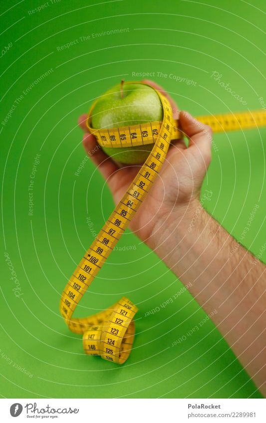 #AS# Fitness Art Esthetic Apple Apple harvest Tree of knowledge Healthy Athletic Fitness centre Green Tape measure Diet Measure Calorie Healthy Eating