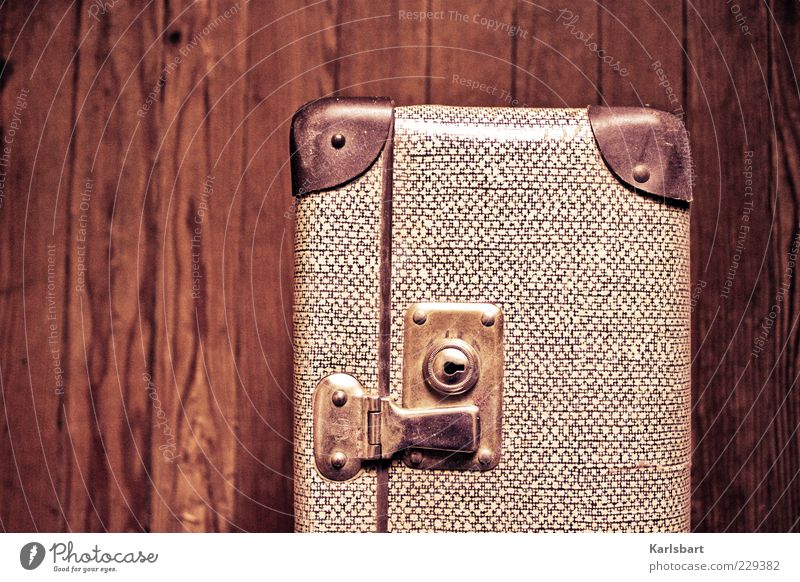 photo. case. Summer Suitcase Packaging Box Wood Beginning Movement Wooden floor Lock Closed Change Colour photo Interior shot Close-up Detail Experimental