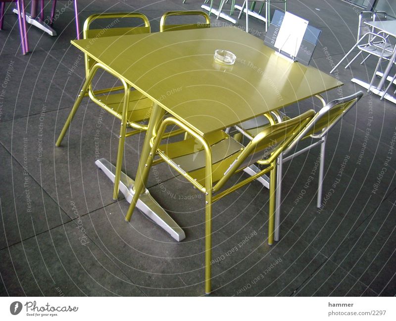 table Table Chair Yellow Things