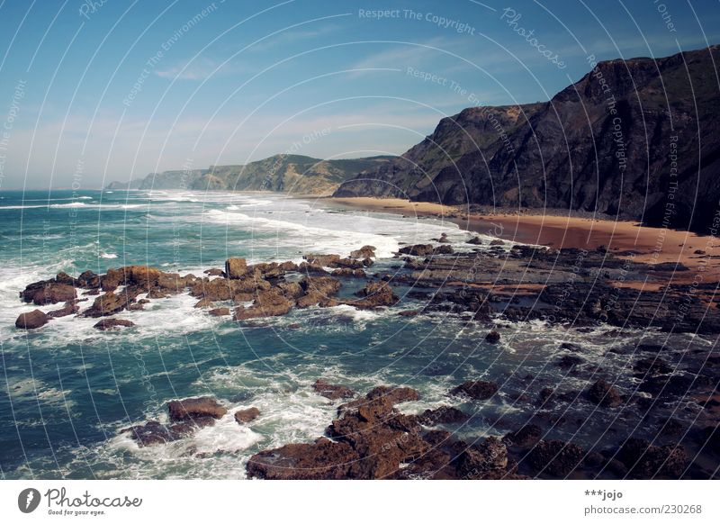 castelejo. Landscape Vacation & Travel Portugal Praia do Castelejo Beach Rock Wall of rock Rocky coastline Algarve Atlantic Ocean Reef Force of nature Cliff