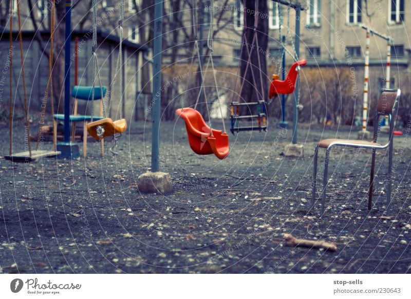 ...my playground Leisure and hobbies Chair Garden Infancy To swing Backyard Calm Stagnating Swing Untidy Suspended Still Life Playground Colour photo