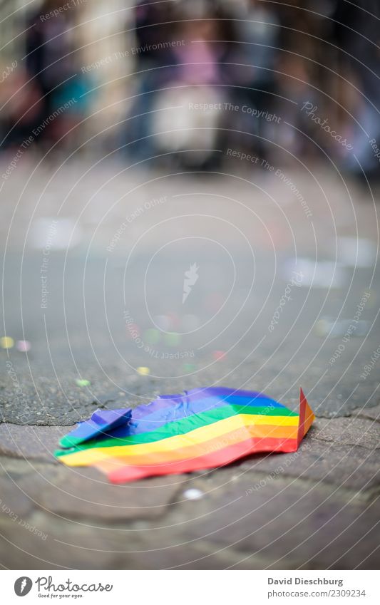 CSD Party Event Feasts & Celebrations Clubbing Dance Sign Flag Joie de vivre (Vitality) Together Love Fairness Homosexual Prismatic colors Rainbow flag