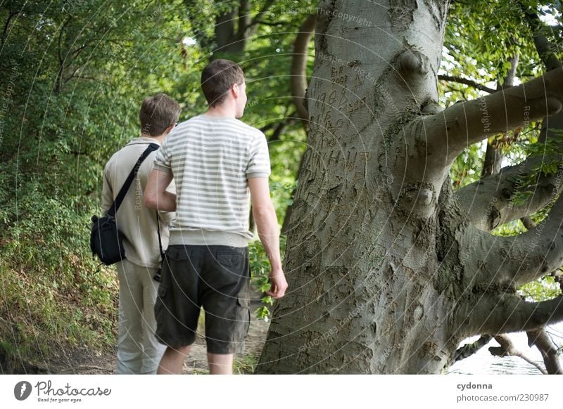 legacies Lifestyle Well-being Trip Freedom Hiking Human being Young man Youth (Young adults) Friendship 2 18 - 30 years Adults Environment Nature Tree Forest