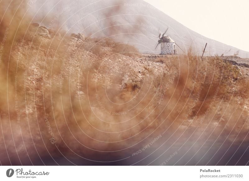 #AS# Island of the Wind Art Esthetic Mill Windmill Windmill vane Fuerteventura Spain Wind energy plant Vacation photo Vacation destination Mediterranean