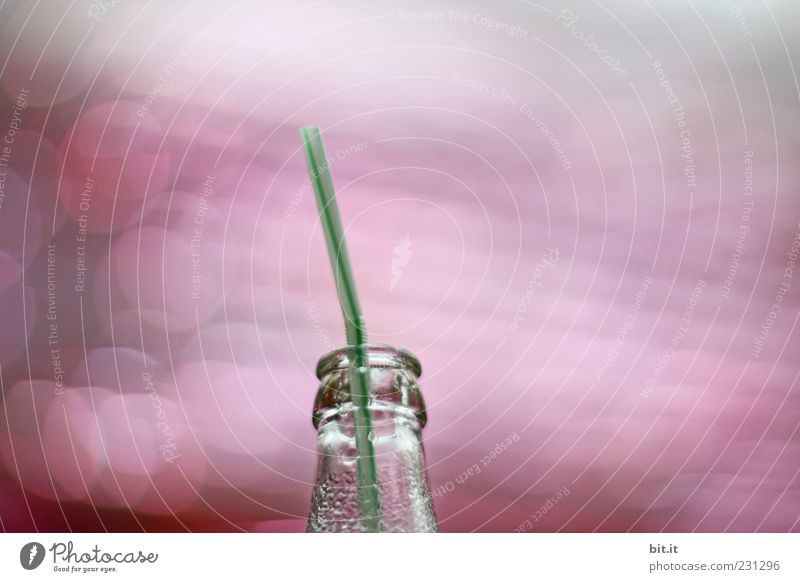 KAmiKAze-Limo Beverage Cold drink bottle Straw Glittering Round Pink Light (Natural Phenomenon) Visual spectacle Point of light Glass Glassbottle