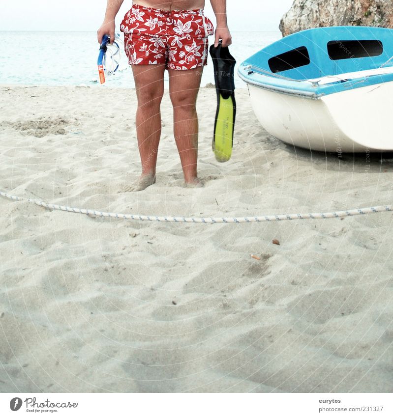 The Shell Diver. Skin Vacation & Travel Far-off places Freedom Summer Summer vacation Sun Sunbathing Ocean Aquatics Human being Masculine Legs Feet 1 Pants