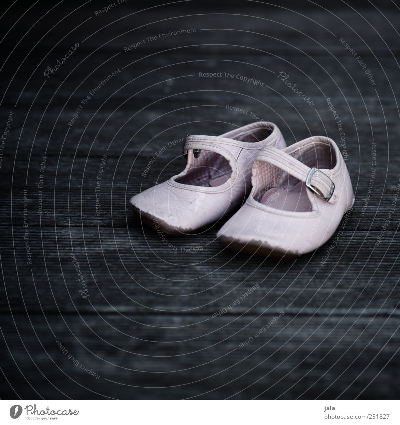 once upon a time there was a little girl... Footwear Childrens shoe Ballerina Gray Pink Loneliness Colour photo Exterior shot Deserted Copy Space left