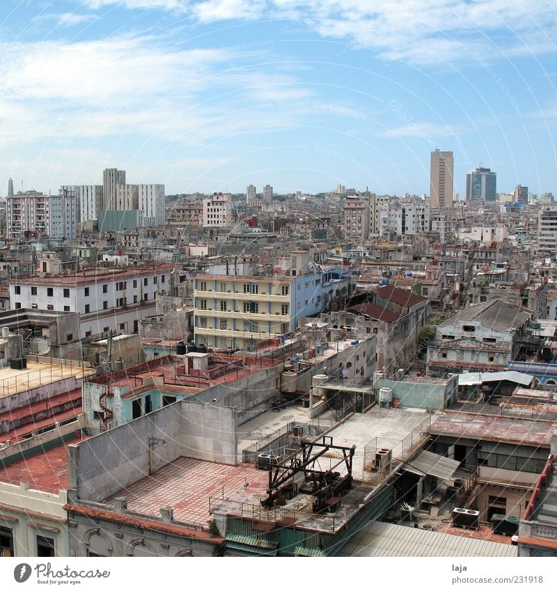 flood of houses Havana Cuba Caribbean Town Capital city Port City Downtown Old town Skyline Overpopulated House (Residential Structure) High-rise