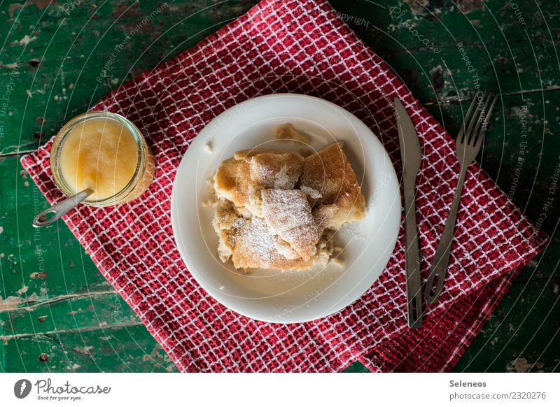 Kaiserschmarrn Food Dough Baked goods Candy Pancake Apple puree Nutrition Eating Lunch Cutlery Delicious Sweet Colour photo Interior shot
