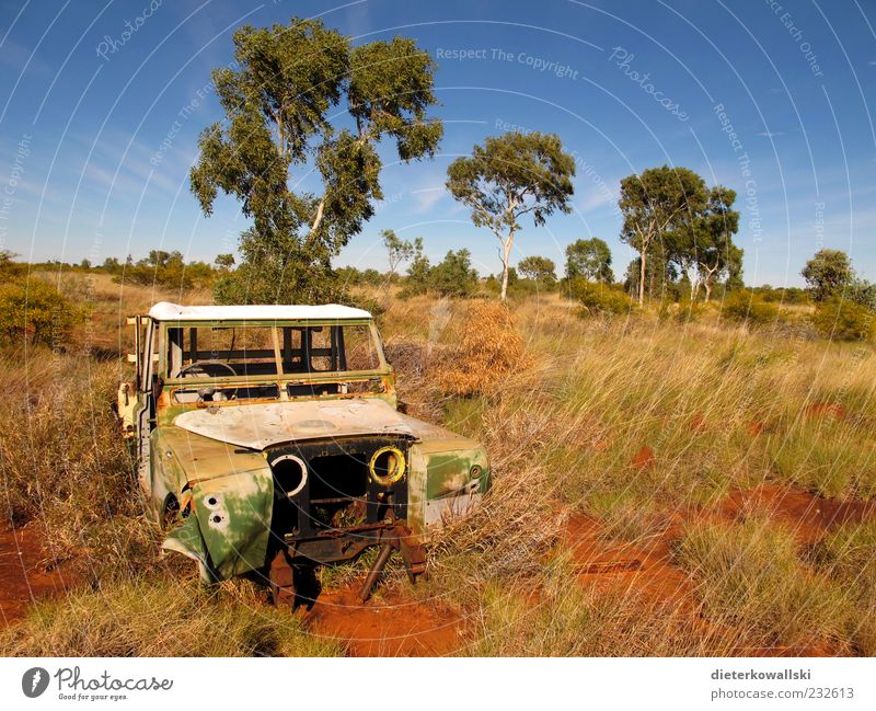 car wreck Motoring Vehicle Car Rust End Vacation & Travel Broken Old Wrecked car Deserted Change Australia Outback Transience Environment