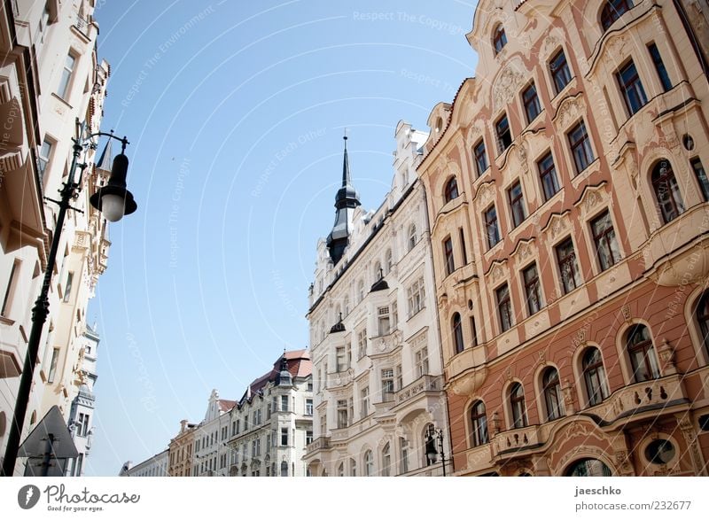 Prague Spring II Czech Republic Europe Town Downtown Old town Deserted House (Residential Structure) Architecture Facade Historic Building line Old building